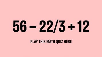 Math Trivia Quiz