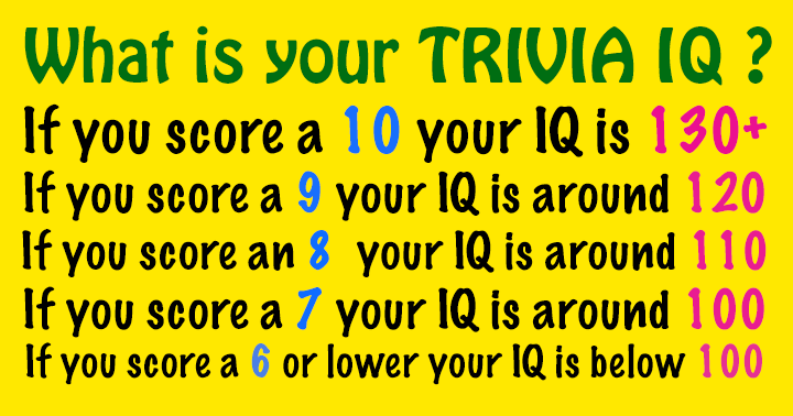 What is your trivia IQ?